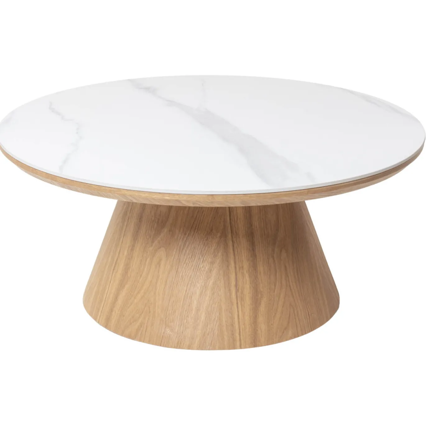 Salontafel Alba Naturel Marmer 80cm Rond - Giga Meubel