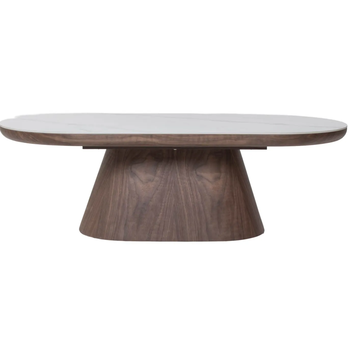 Salontafel Alba Walnoot Marmer 120cm Ovaal - Giga Meubel