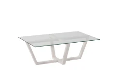 Salontafel Amalfi Glas/Wit 105cm
