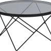 Salontafel Andreas Smoke Glas Ø80cm - Giga Living