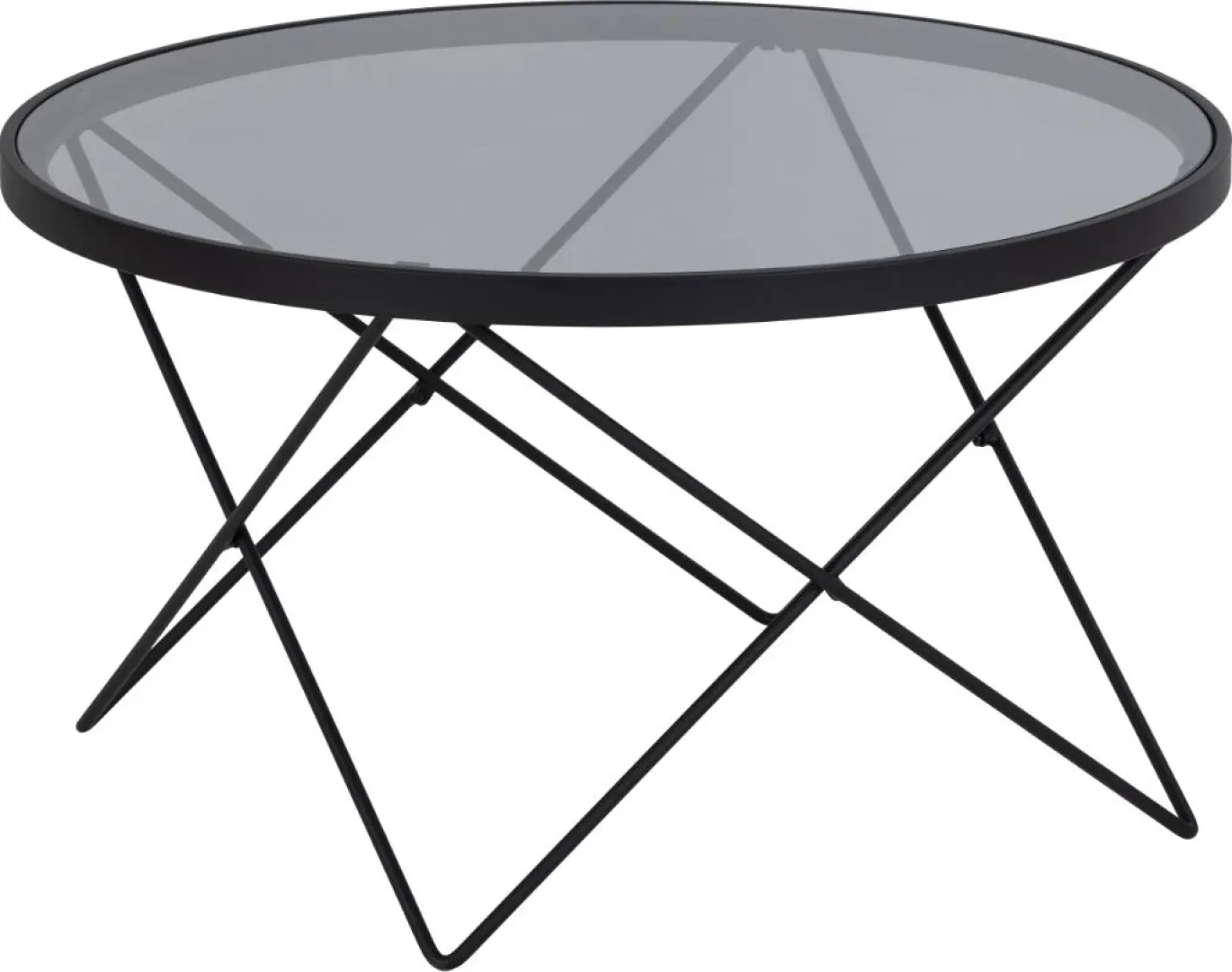 Salontafel Andreas Smoke Glas Ø80cm - Giga Living
