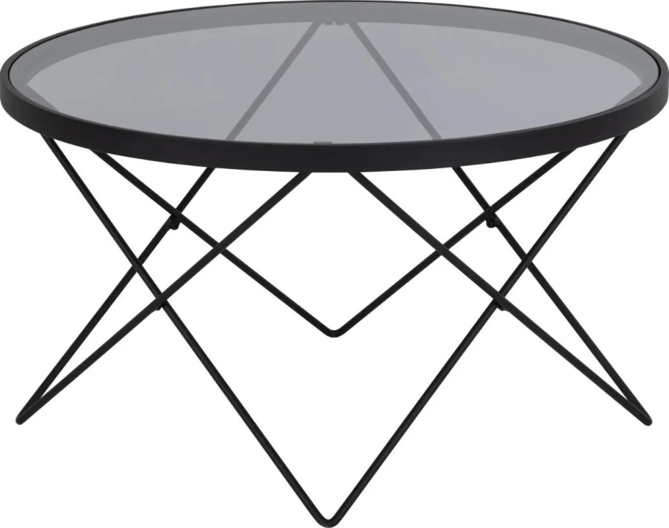 Salontafel Andreas Smoke Glas Ø80cm - Giga Living