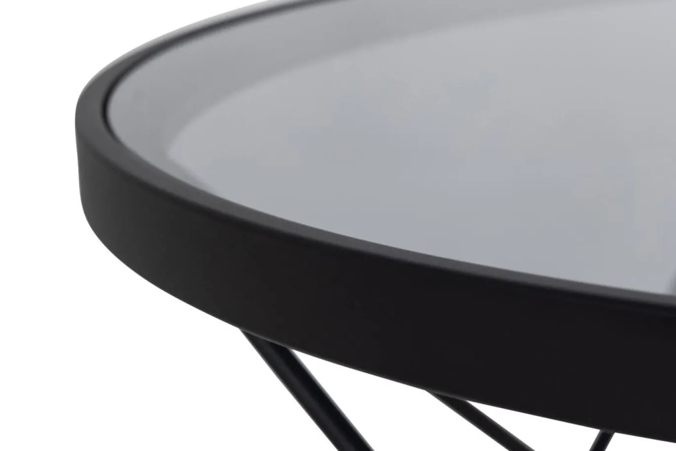 Salontafel Andreas Smoke Glas Ø80cm - Giga Living