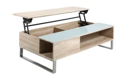 Salontafel Archie Glas Wit 110cm - Giga Living