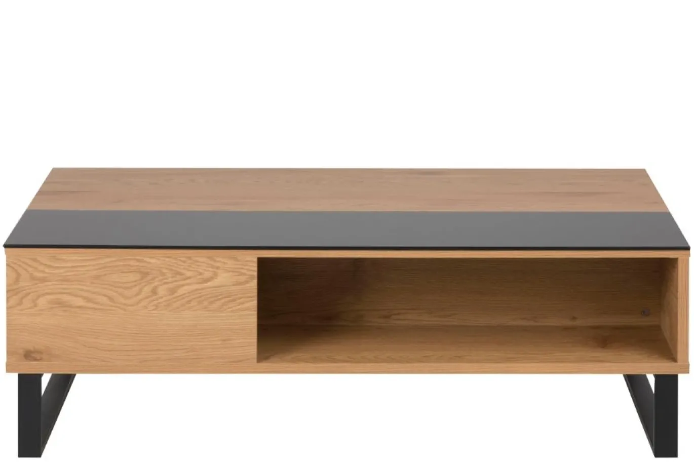 Salontafel Archie Glas Zwart 110cm - Giga Living
