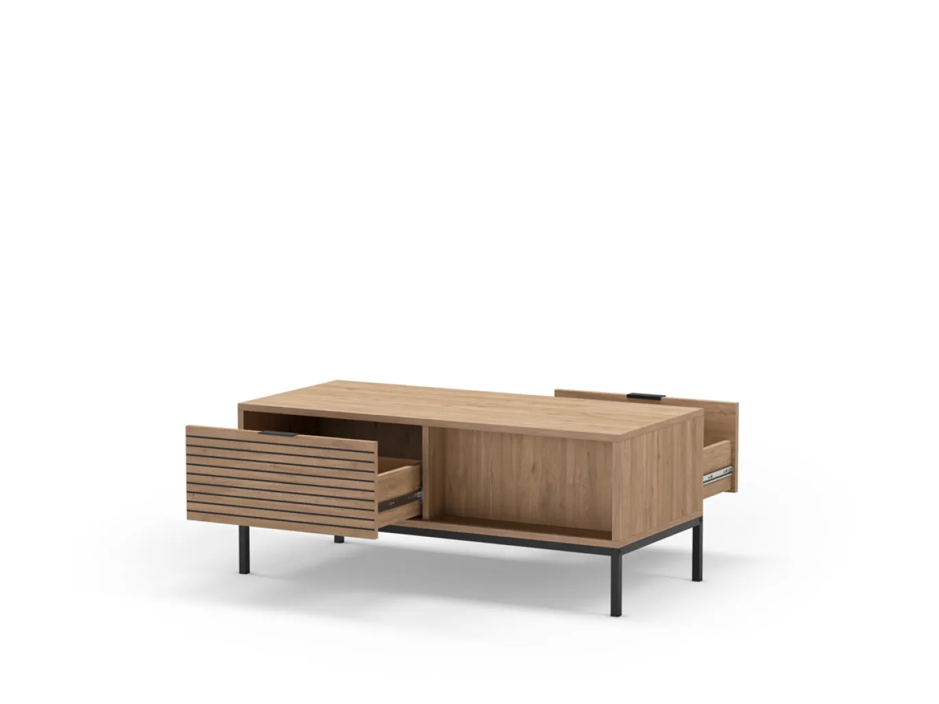 Salontafel Ariel 2L Naturel met Metaal - Giga Meubel
