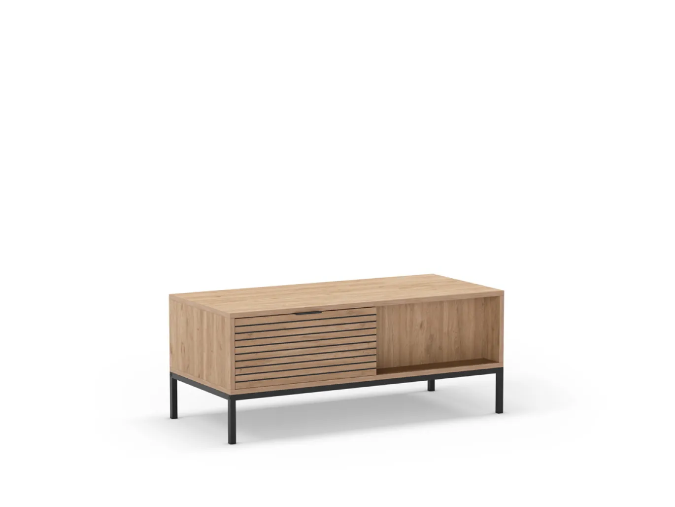 Salontafel Ariel 2L Naturel met Metaal - Giga Meubel