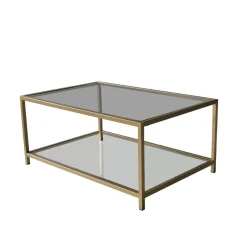 Salontafel Astro Goud/Glas 90cm