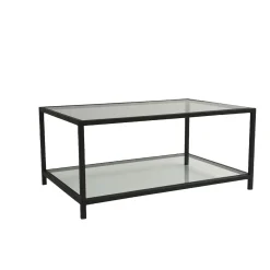 Salontafel Astro Zwart/Glas 90cm