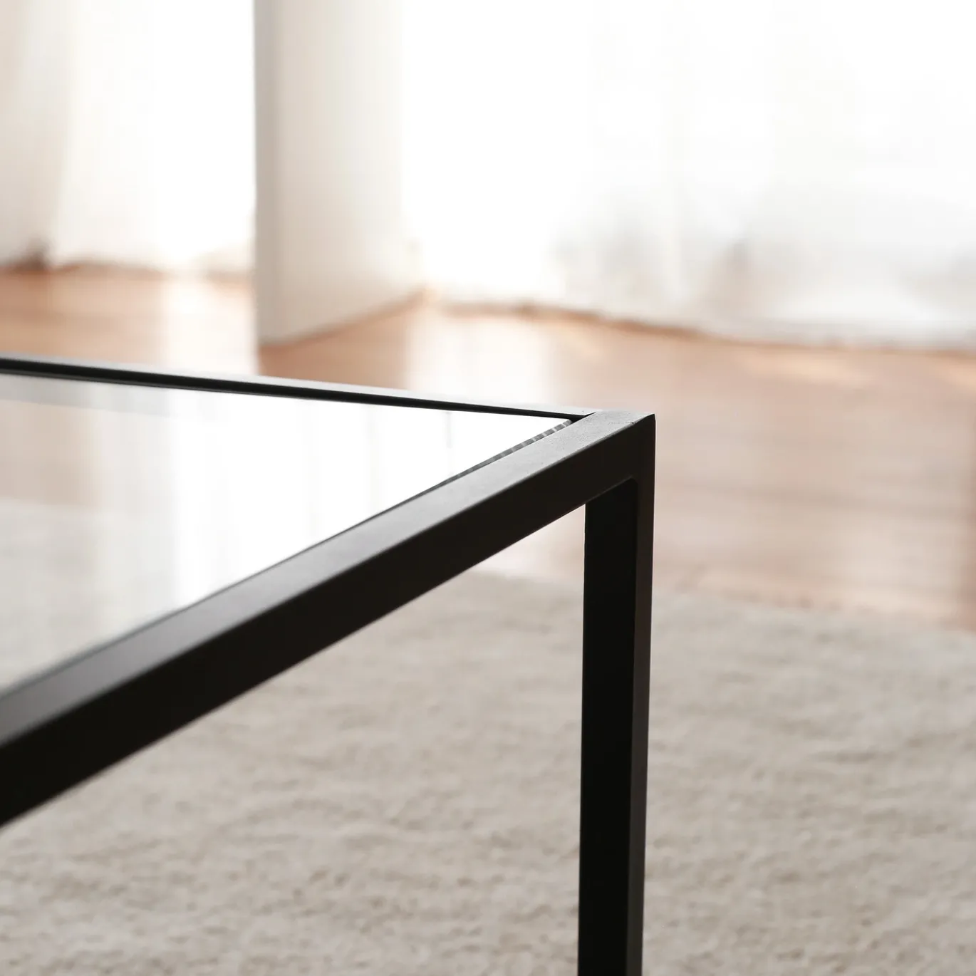 Salontafel Astro Zwart/Glas 90cm