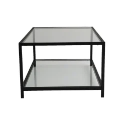 Salontafel Astro Zwart/Glas 90cm