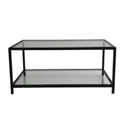 Salontafel Astro Zwart/Glas 90cm