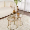 Salontafel Aurum Ø60/Ø42cm Goud/Brons Set van 2