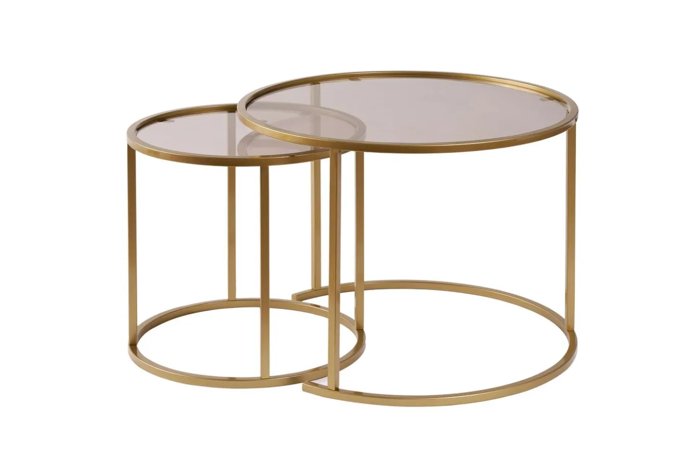 Salontafel Aurum Ø60/Ø42cm Goud/Brons Set van 2