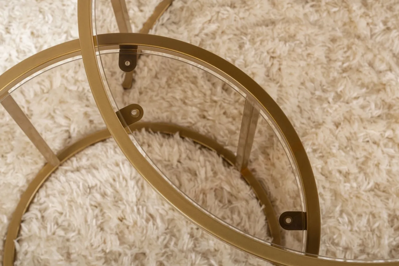 Salontafel Aurum Ø60/Ø42cm Goud/Brons Set van 2