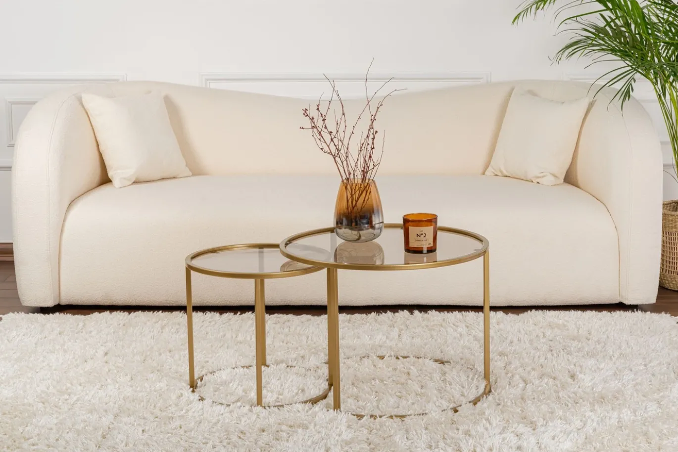 Salontafel Aurum Ø60/Ø42cm Goud/Brons Set van 2