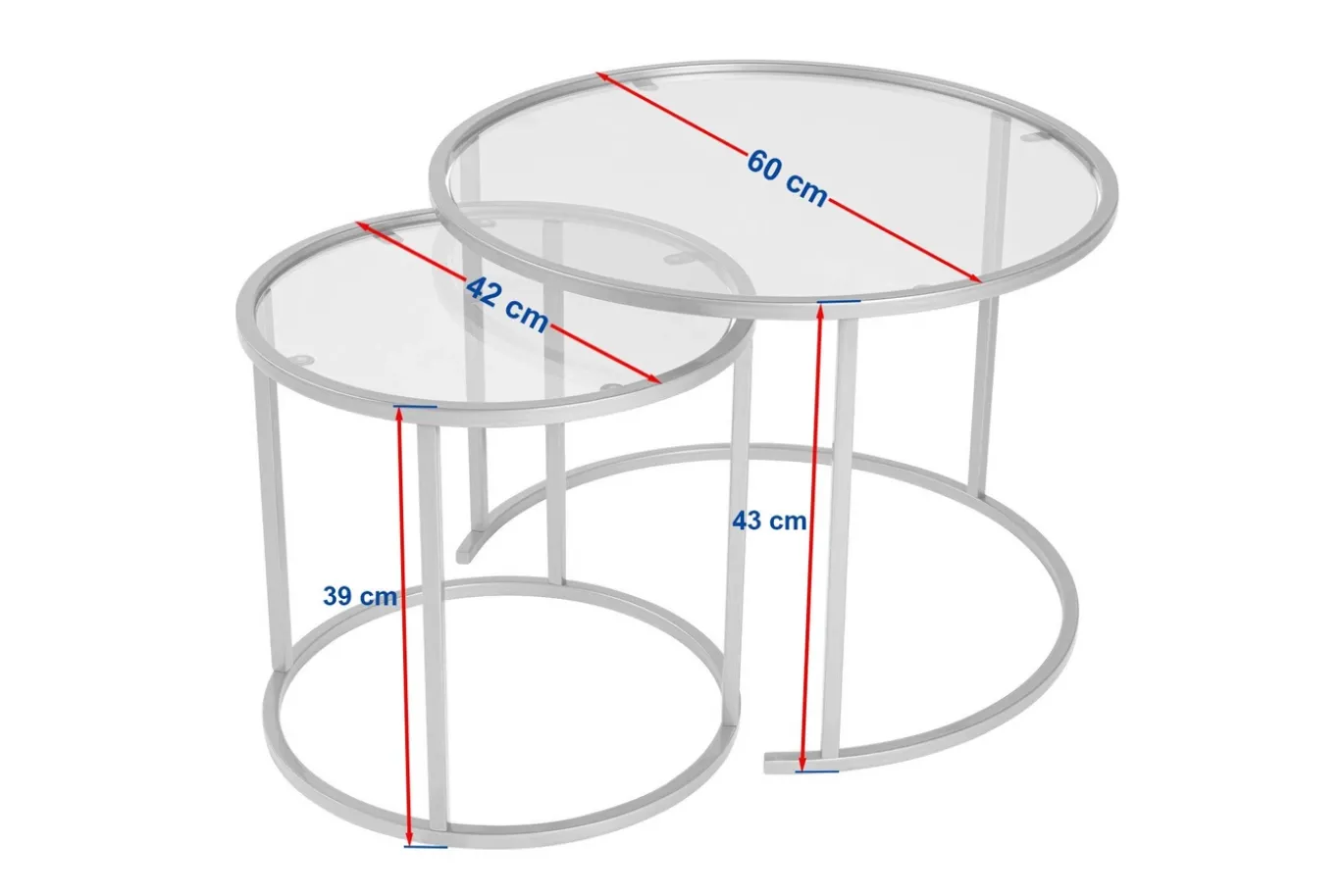 Salontafel Aurum Ø60/Ø42cm Goud/Brons Set van 2
