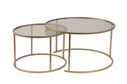Salontafel Aurum Ø80/Ø60cm Goud/Brons Set van 2