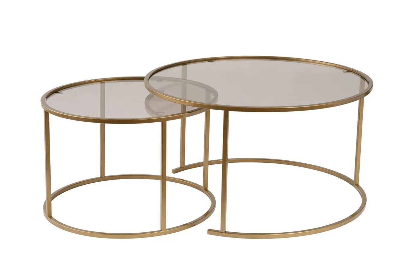Salontafel Aurum Ø80/Ø60cm Goud/Brons Set van 2