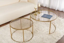 Salontafel Aurum Ø80/Ø60cm Goud/Brons Set van 2