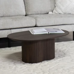 Salontafel Ava Ovaal Walnoot 90cm - Giga Meubel