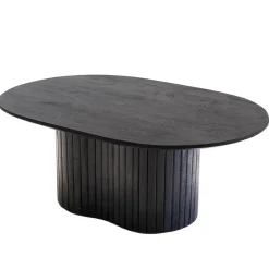 Salontafel Ava Ovaal Zwart 90cm - Giga Meubel