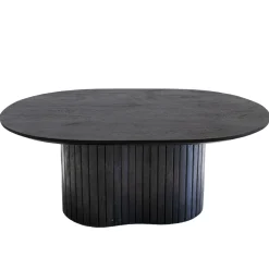 Salontafel Ava Ovaal Zwart 90cm - Giga Meubel