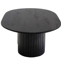 Salontafel Ava Ovaal Zwart 90cm - Giga Meubel