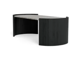 Salontafel Avery Marmer Grijs Zwart 125cm - Giga Living