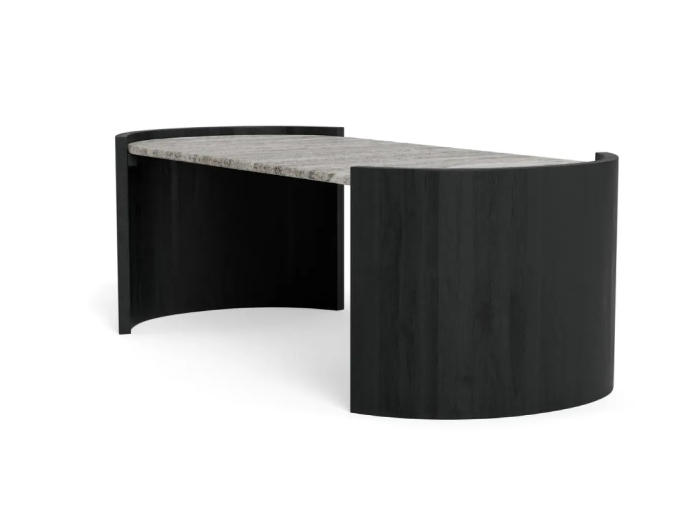 Salontafel Avery Marmer Grijs Zwart 125cm - Giga Living