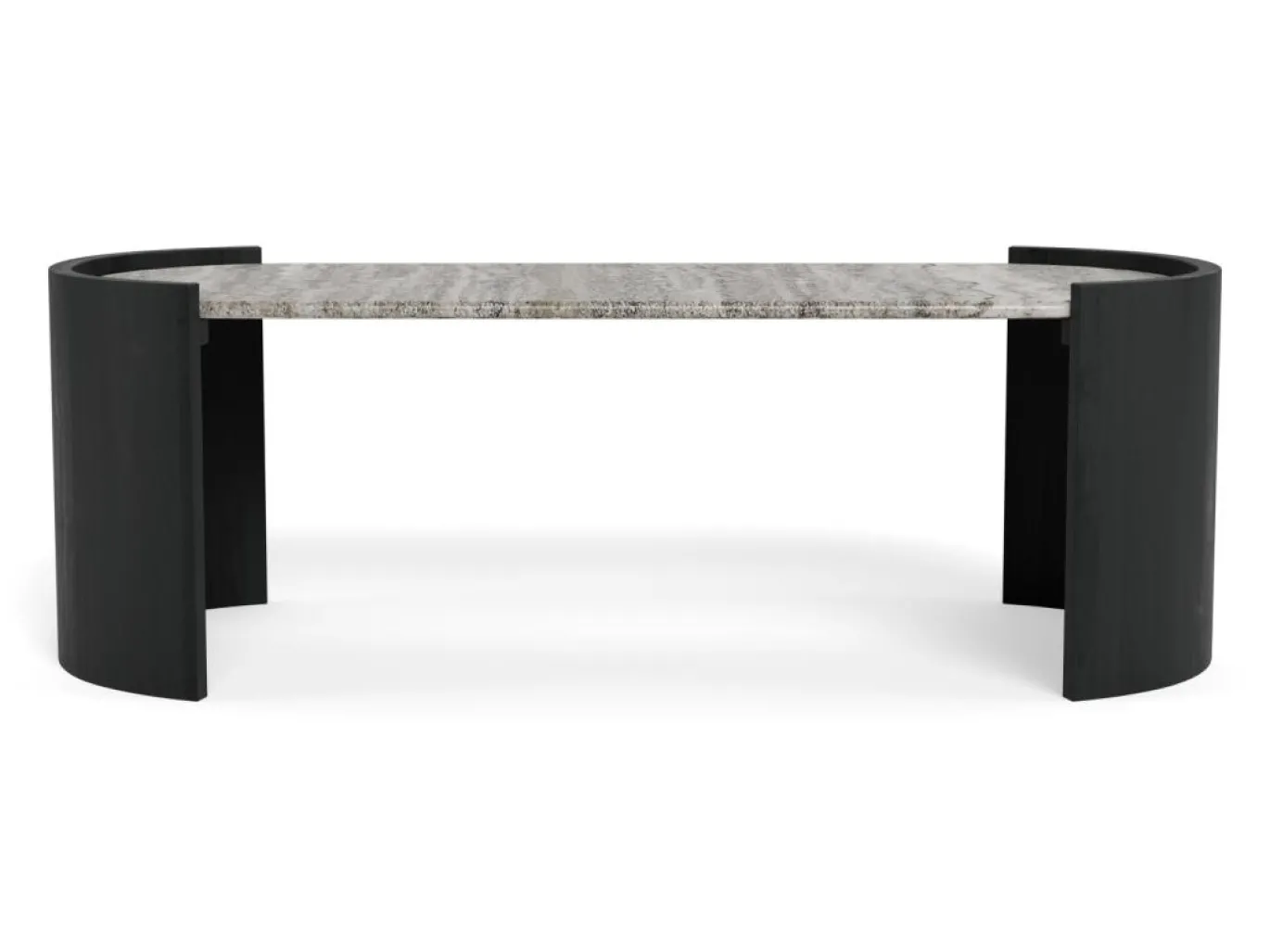 Salontafel Avery Marmer Grijs Zwart 125cm - Giga Living