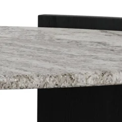 Salontafel Avery Marmer Grijs Zwart Ø95cm - Giga Living