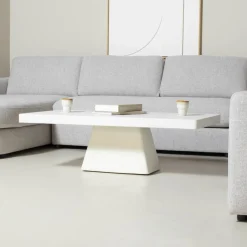 Salontafel Avia Rechthoek Wit 130cm - Giga Meubel