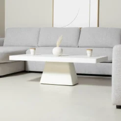 Salontafel Avia Rechthoek Wit 130cm - Giga Meubel