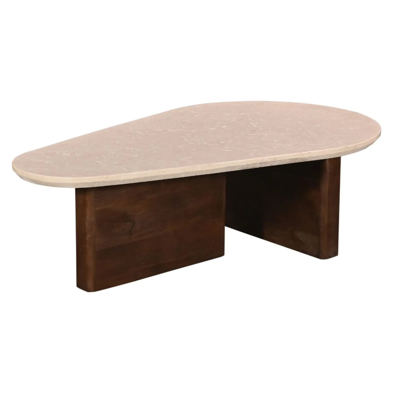 Salontafel Ayla Marmer Donkerbruin 120cm - Giga Meubel