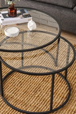 Salontafel Belarus Zwart Set van 2
