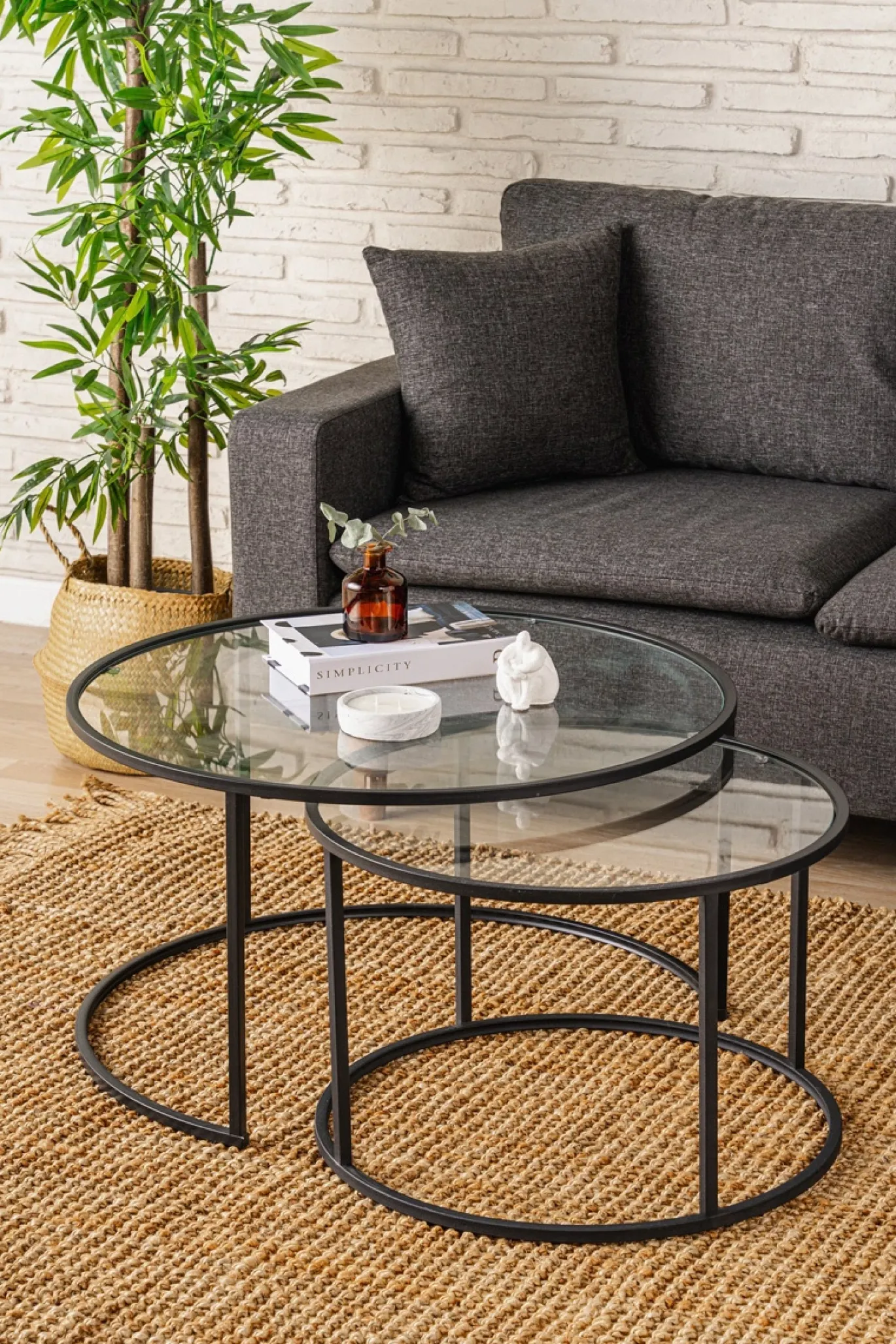 Salontafel Belarus Zwart Set van 2