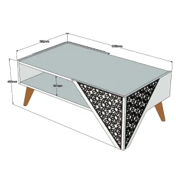 Salontafel Beril Naturel 105cm