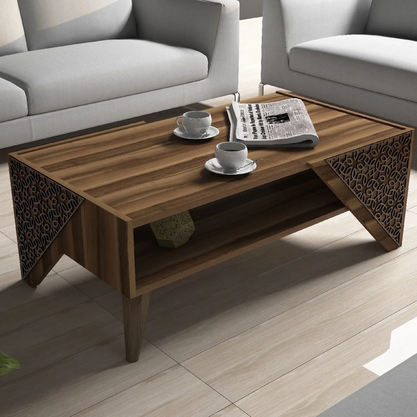 Salontafel Beril Walnoot 105cm