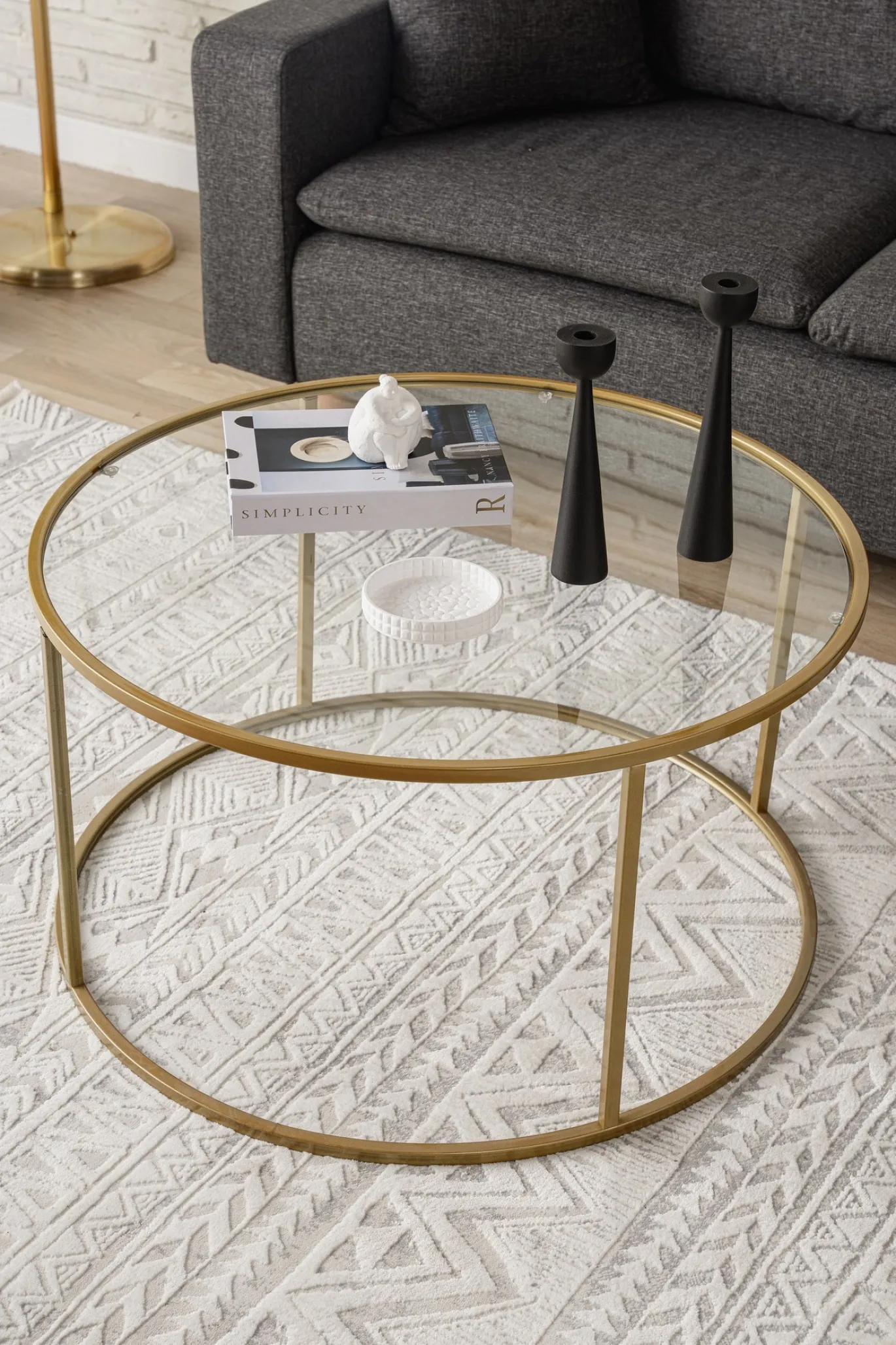 Salontafel Berlin Goud Ø80cm