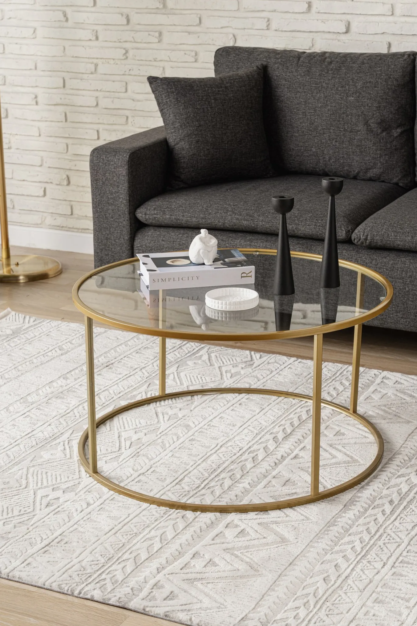 Salontafel Berlin Goud Ø80cm