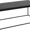 Salontafel Brennero Rechthoek Zwart Marmerlook 110cm - Giga Living
