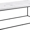 Salontafel Brennero Rechthoek Wit Marmerlook 110cm - Giga Living