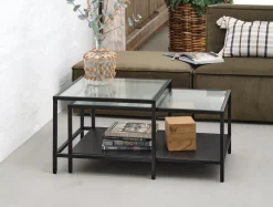 Salontafel Bronco Set Zwart Metaal - Giga Living