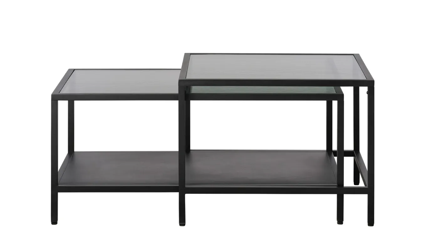 Salontafel Bronco Set Zwart Metaal - Giga Living