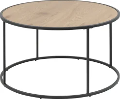 Salontafel Bronx Rond MDF Naturel Ø80cm - Giga Living