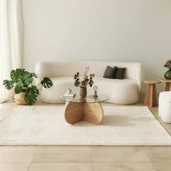 Salontafel Bubble Naturel/Glas