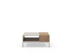 Salontafel Cailin 2v Crème/Naturel met Metaal - Giga Meubel