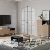 Salontafel Cailin 2v Naturel/zwart met Metaal - Giga Meubel