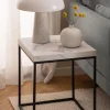 Salontafel Calen Marmer Wit 40x40cm - Giga Living